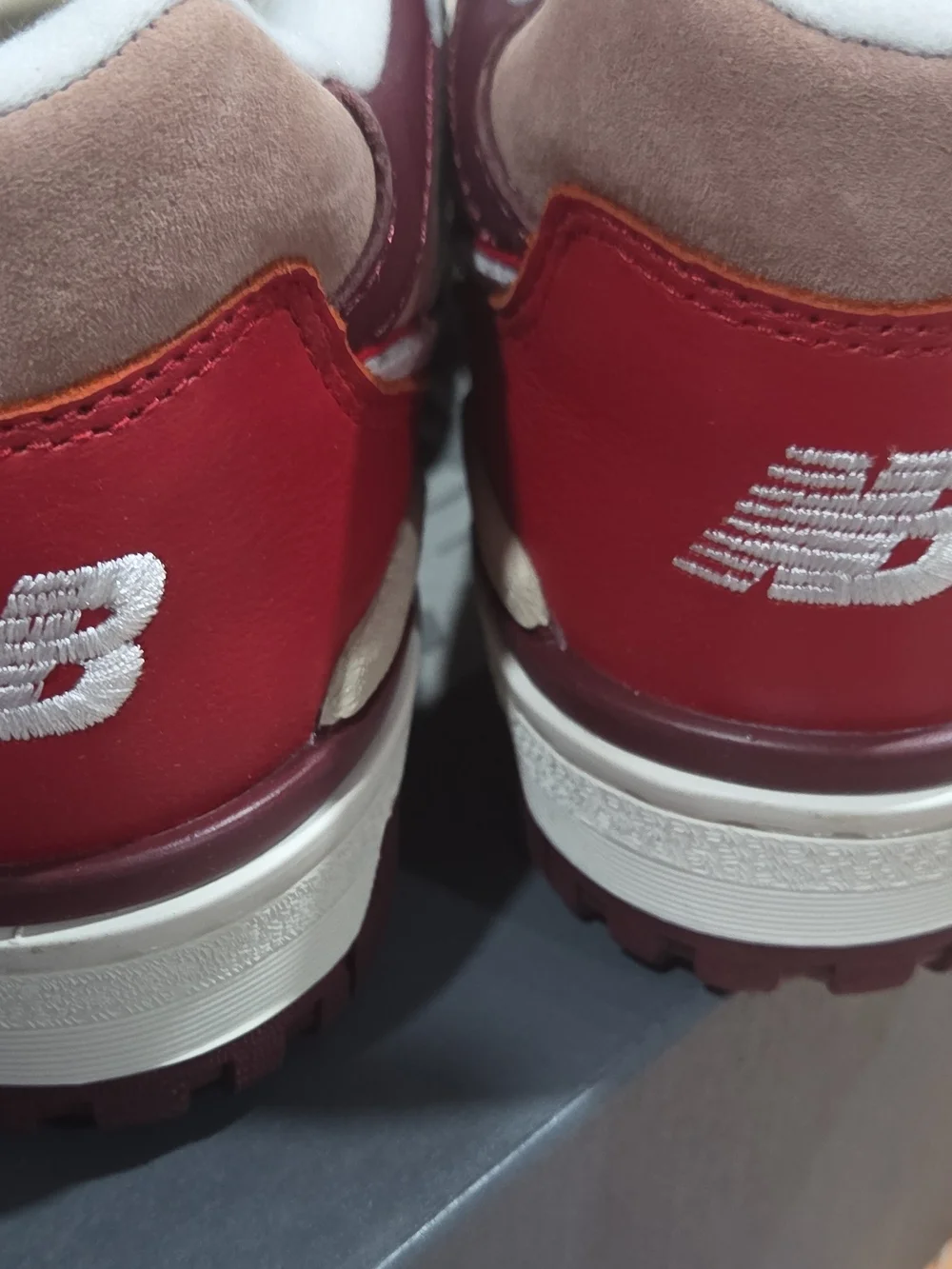 New Balance 550 White & Red Retro Sneakers